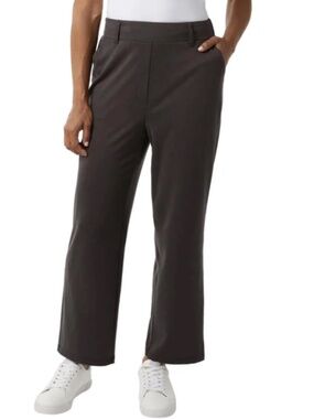 32 Degrees Cool Womens Stretch Gray Twill Pull On Pant Small